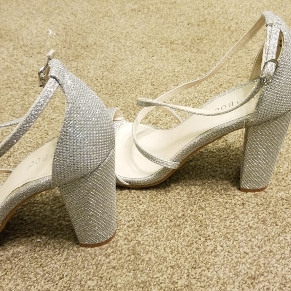 BAMBOO Shoes Bamboo Frenzy Silver Glittery Heels Poshmark